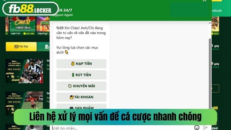 Liên hệ xử lý mọi vấn đề cá cược trong vòng 1 nốt nhạc