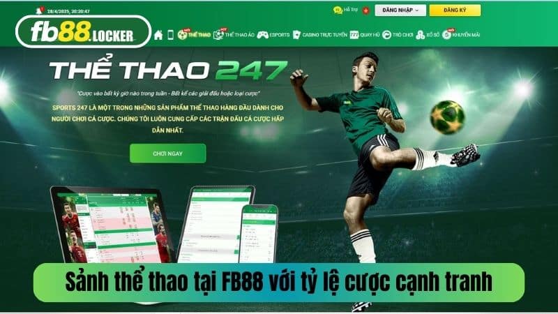 Sảnh thể thao tại FB88 với tỷ lệ cược cạnh tranh